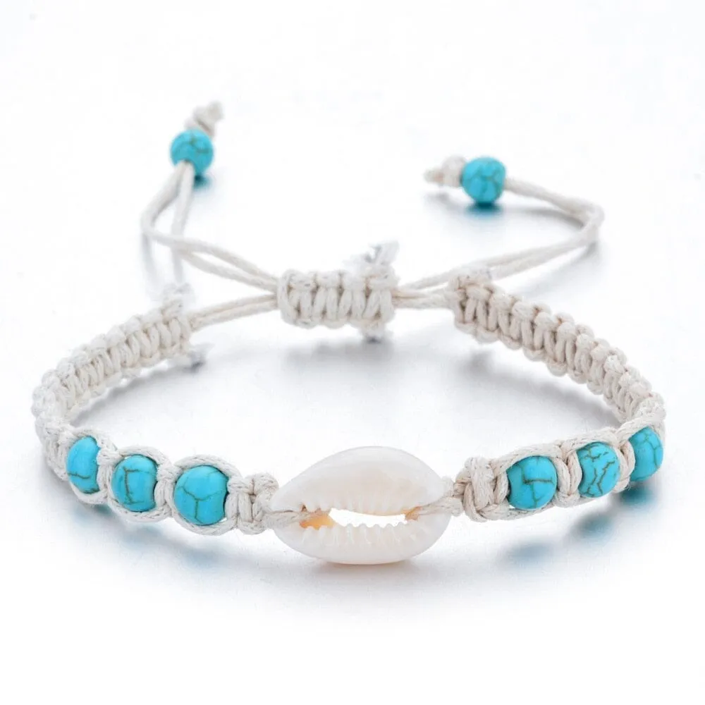 Natural Stone Hand-woven Shell Bracelet