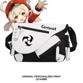 new game Genshin Impact KLEE VENTI Anime Peripheral Eye of God Wind Fire Thunder Two-dimensional Messenger Bag