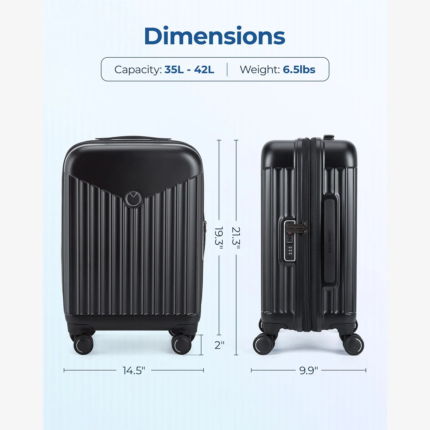 Odyssey 20 Inch Airline Approved Hardside Spinner Suitcase