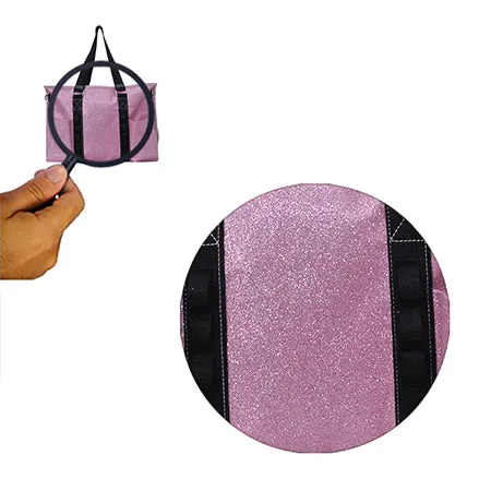 Pink Glitter NGIL Zippered Lined Caddy Organizer Tote Bag