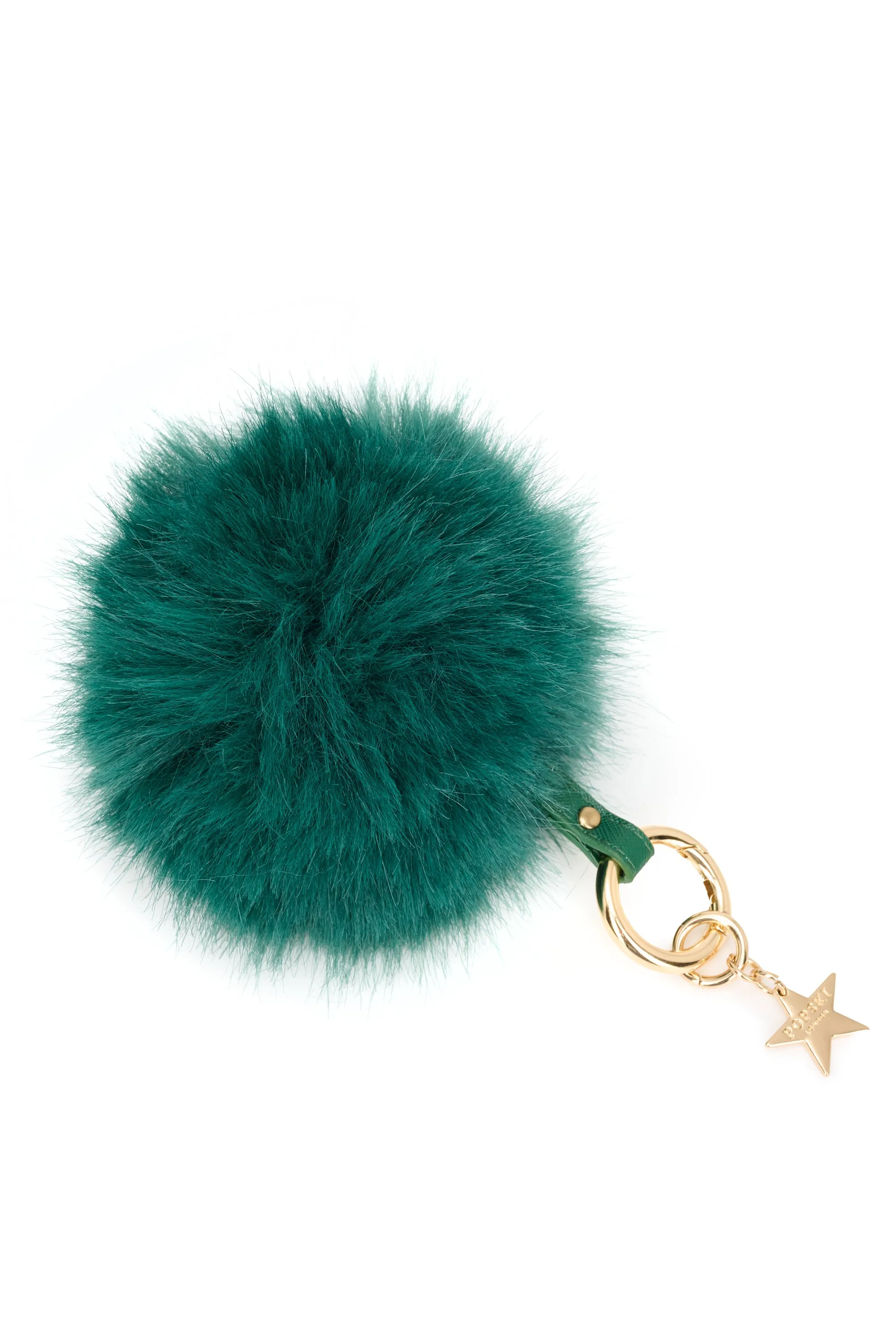 Popski London Faux Keyring Emerald