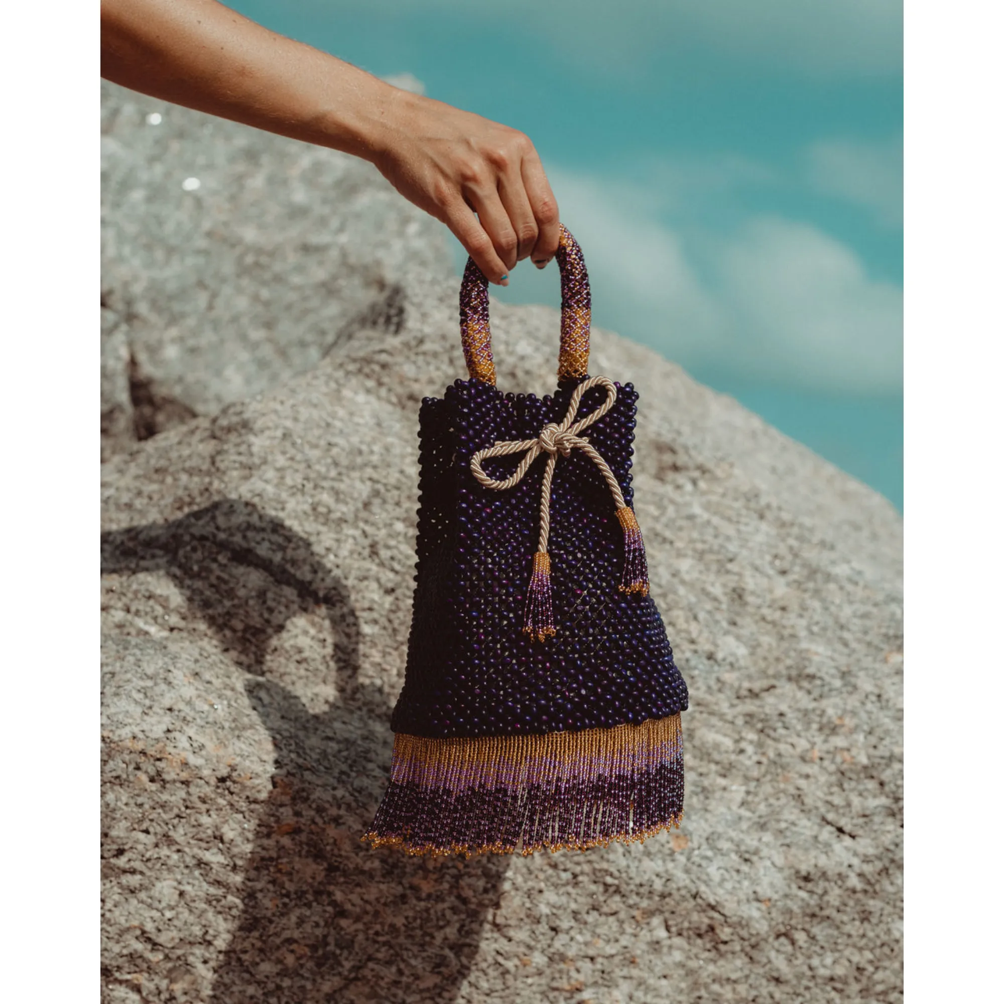 Purple Waterfall Handbag