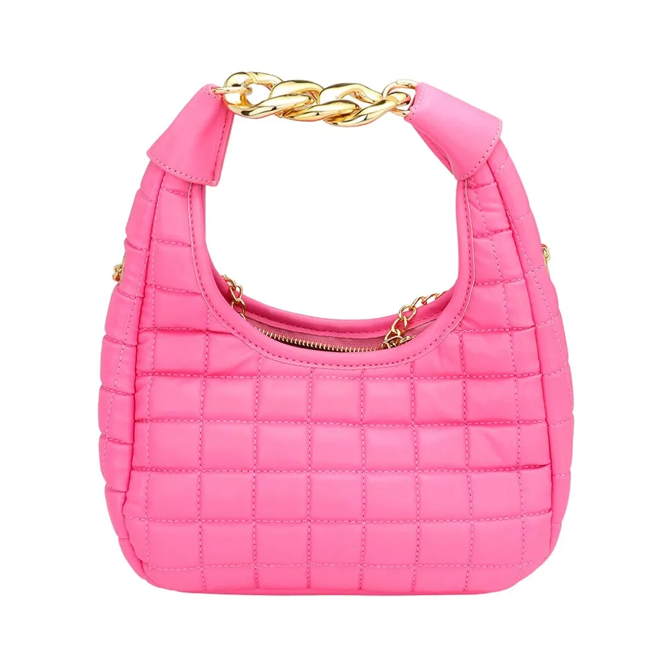 Quilted Soft Tote Crossbody Bag