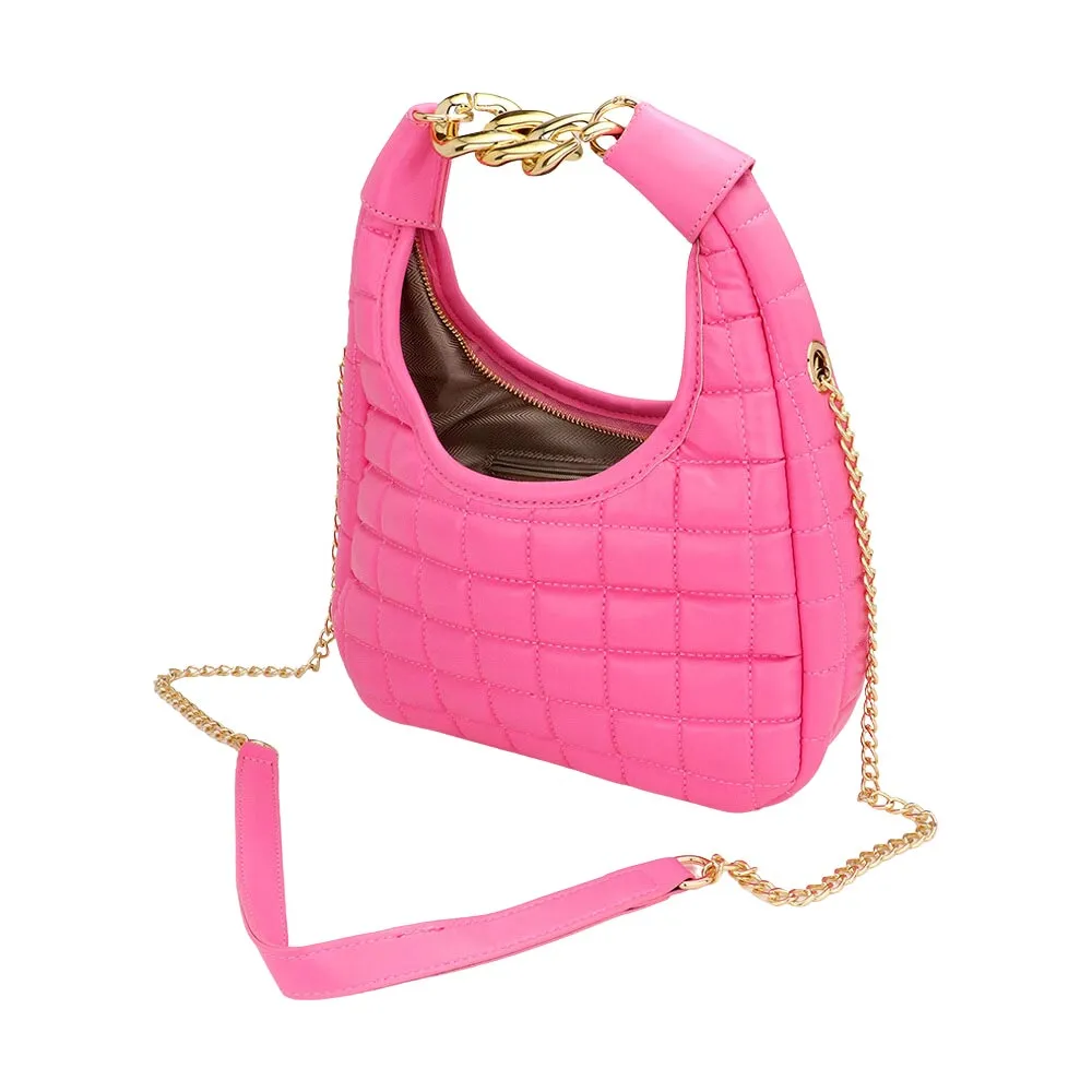 Quilted Soft Tote Crossbody Bag