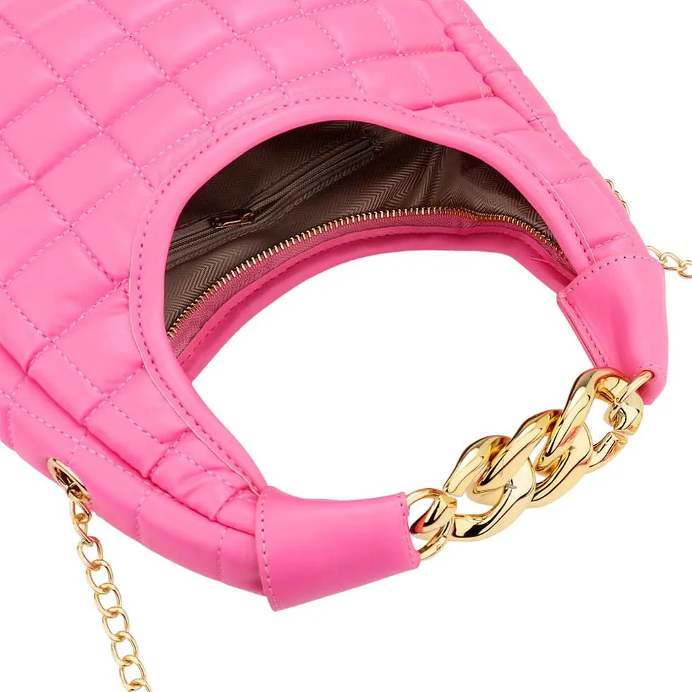 Quilted Soft Tote Crossbody Bag