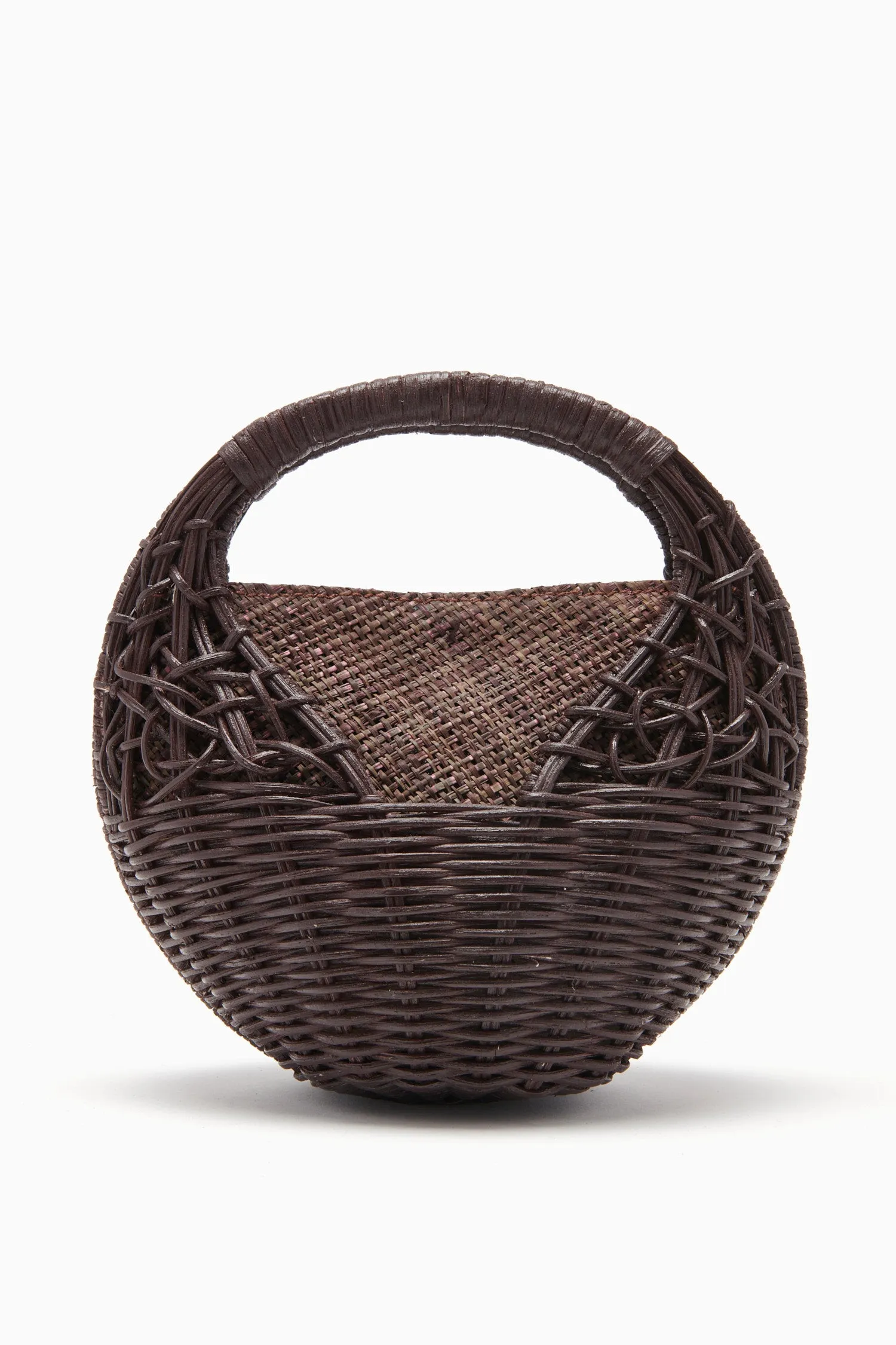 Sea Shell Wicker Bag - Chocolate