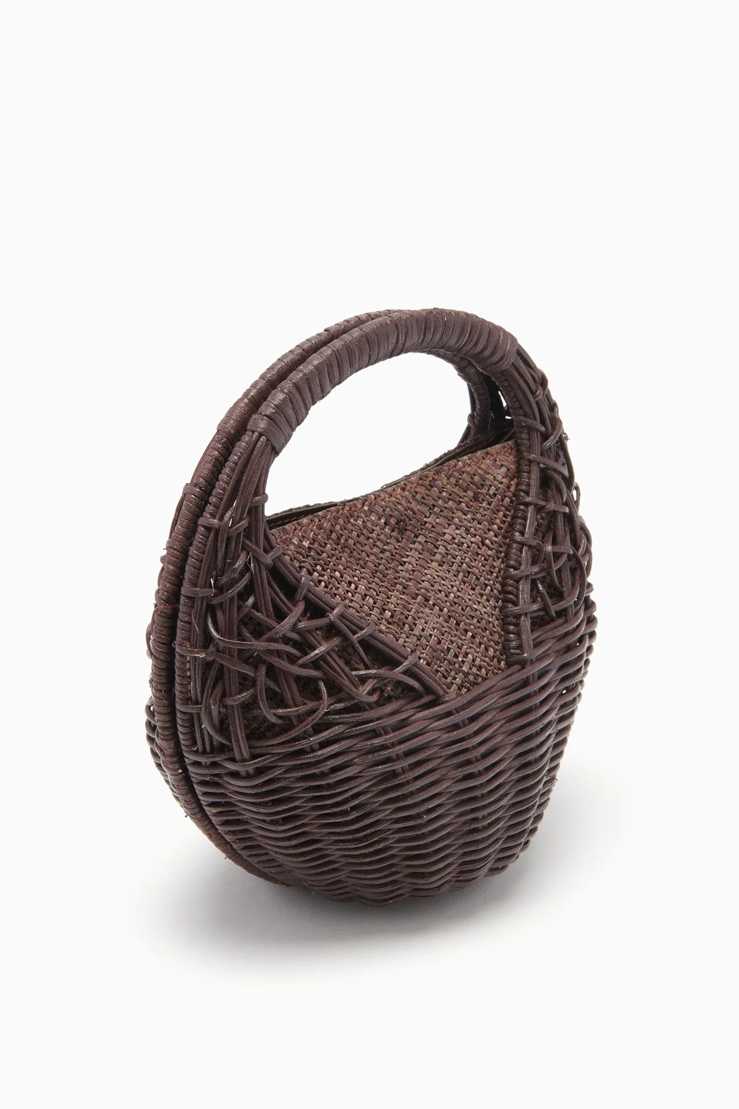 Sea Shell Wicker Bag - Chocolate