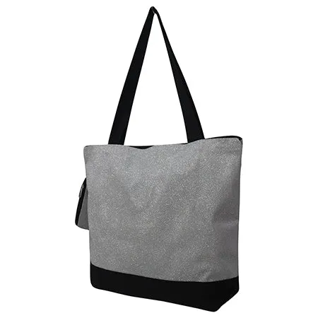 Silver Glitter NGIL Canvas Tote Bag