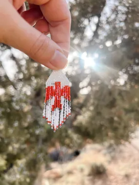 Soar In Red Handbeaded Earrings