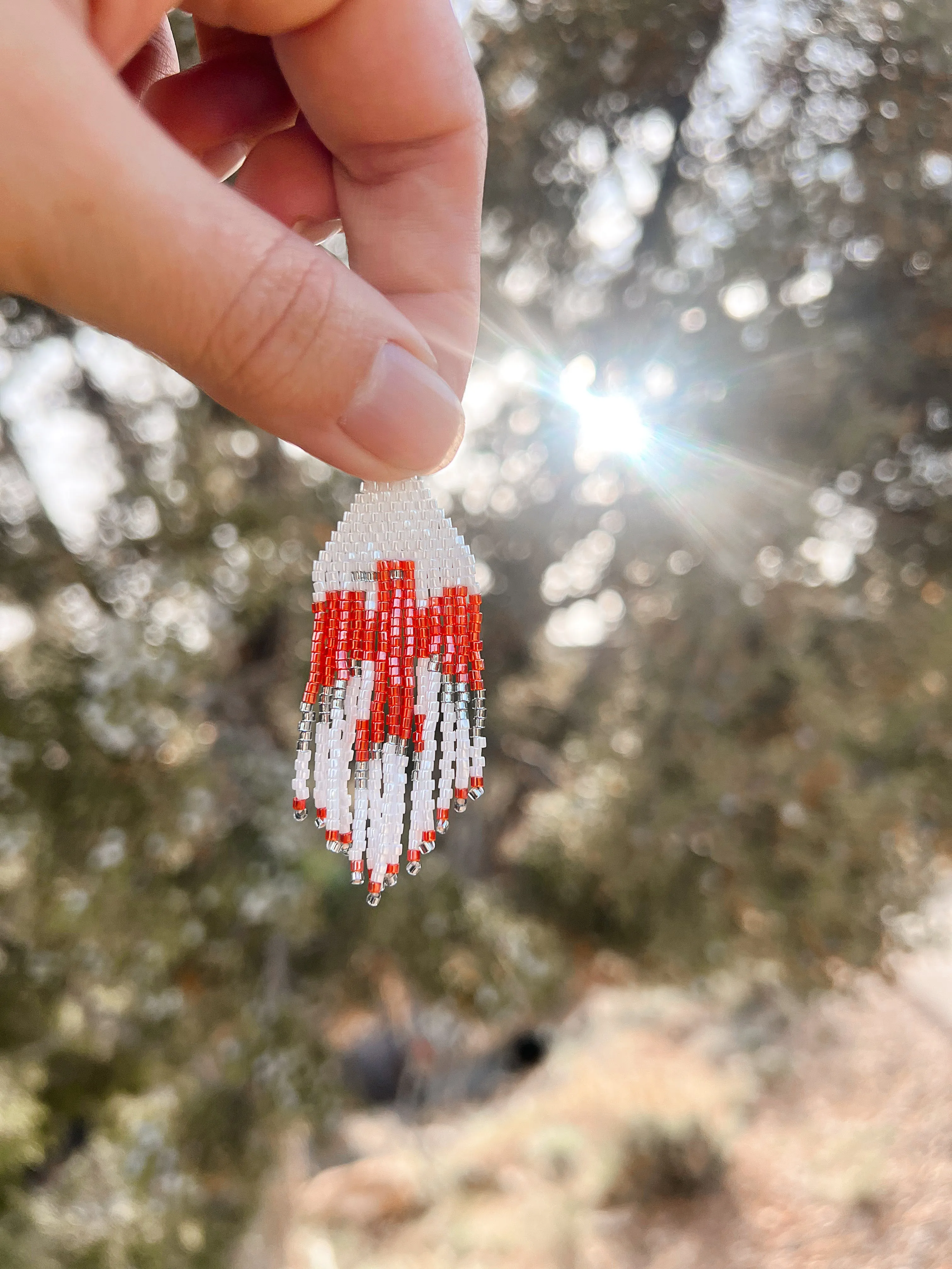 Soar In Red Handbeaded Earrings