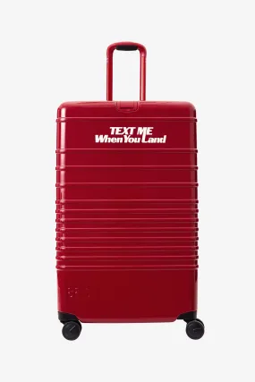 The Large Check-In Roller in Text Me Red