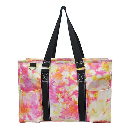 Tropical Tie Dye NGIL Zippered Caddy Organizer Tote Bag