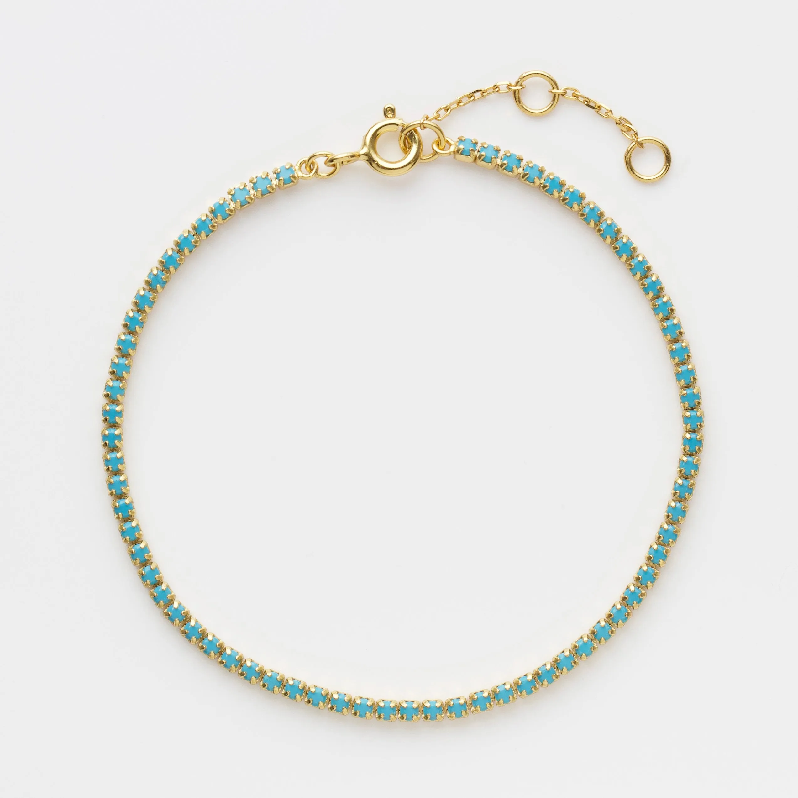 Turquoise Gemstone Tennis Bracelet