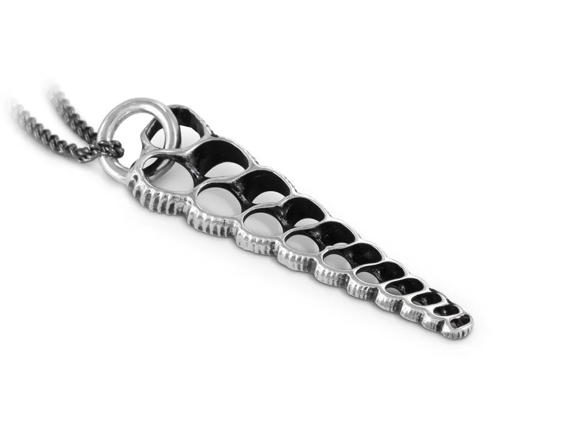 Turritella Shell Necklace - Silver