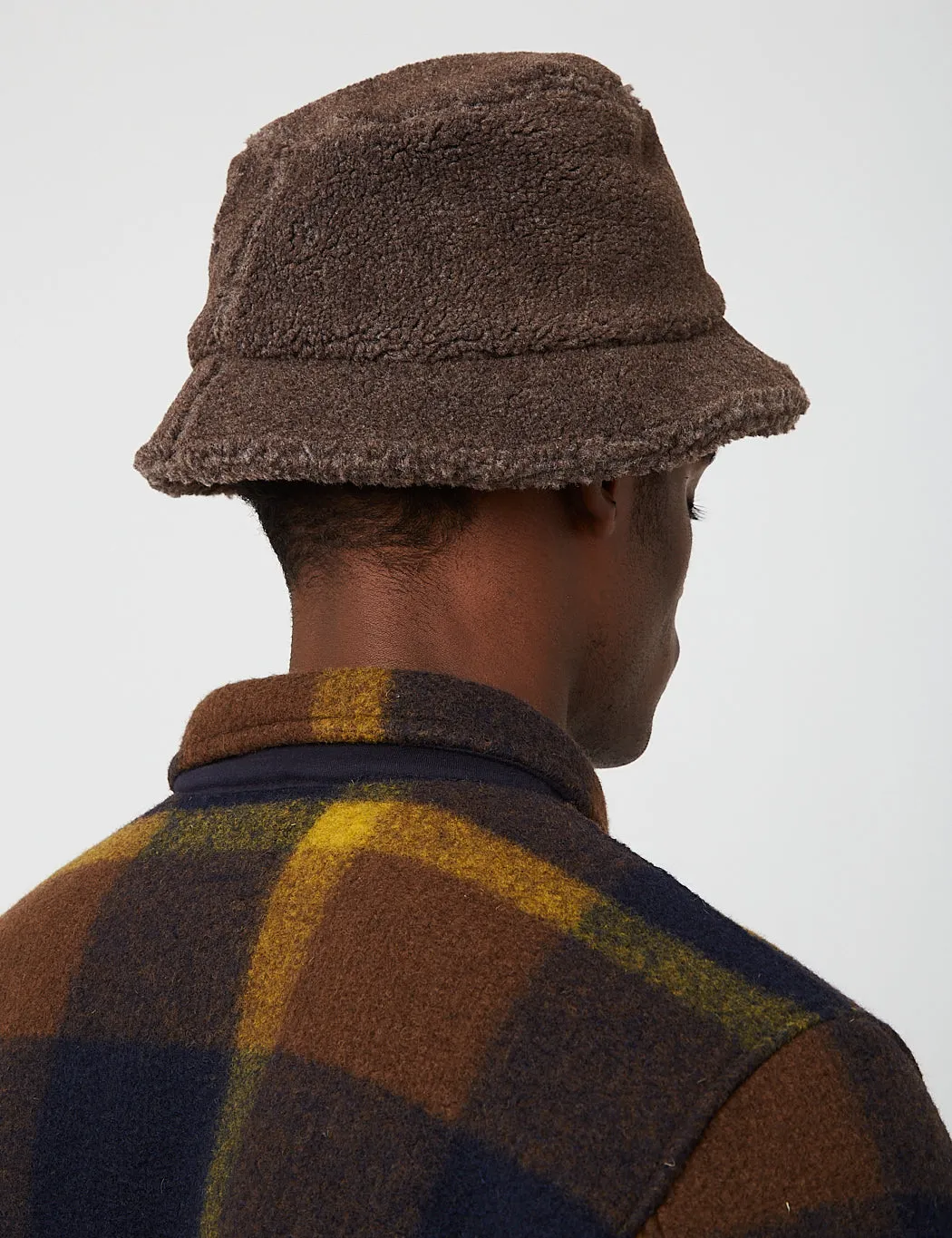 Universal Works Bucket Hat (Rocket Fleece) - Brown