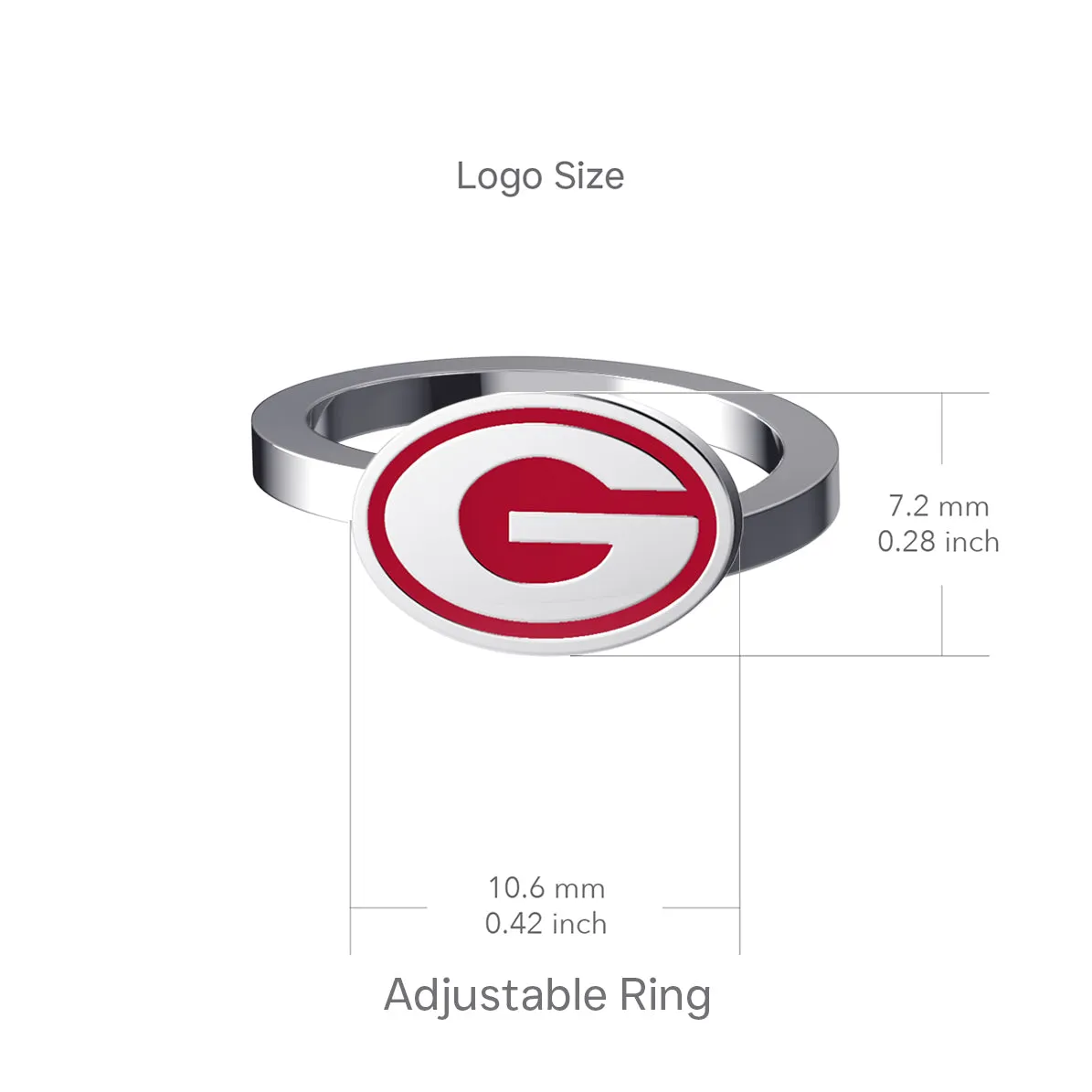 University of Georgia Bypass Ring - Enamel